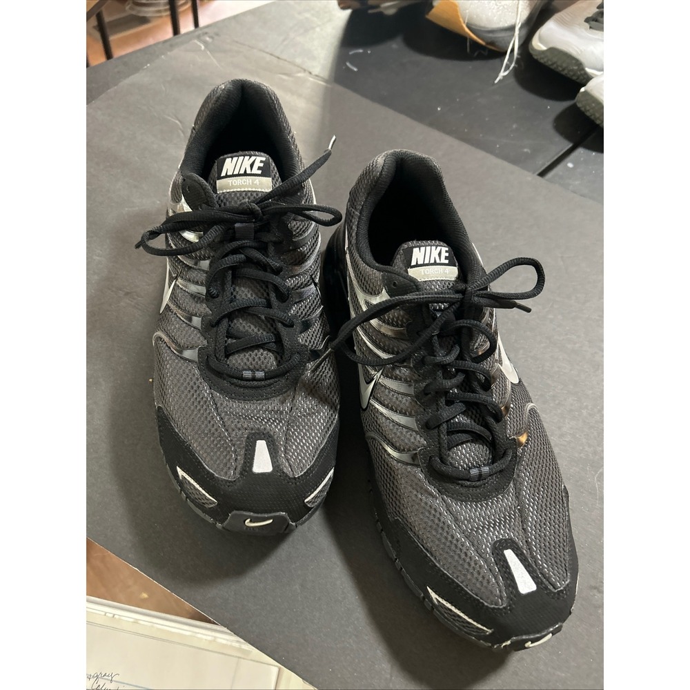 Nike Air Max Torch 4 Mens Running Shoes Black Silver Size‎ 13